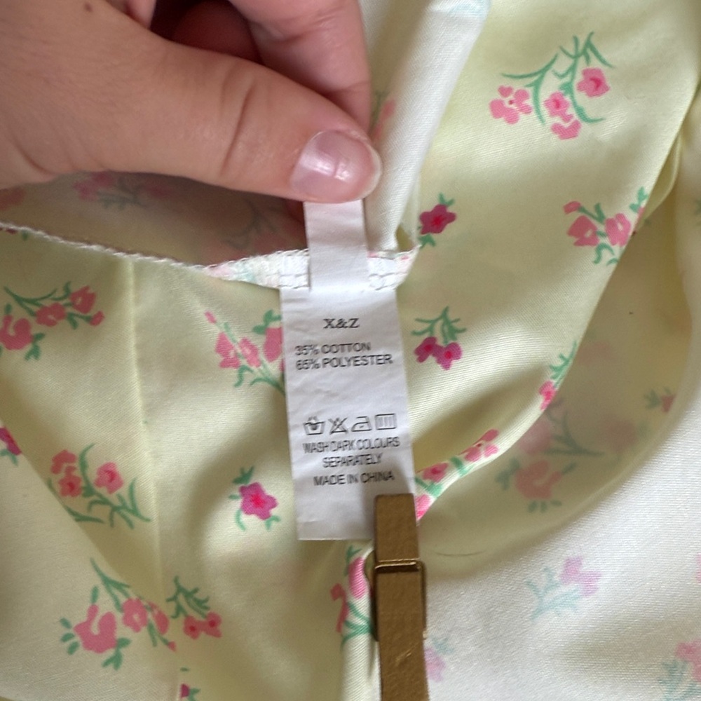 Cottagecore Floral Yellow Dress Women’s Small - Picture 6 of 12